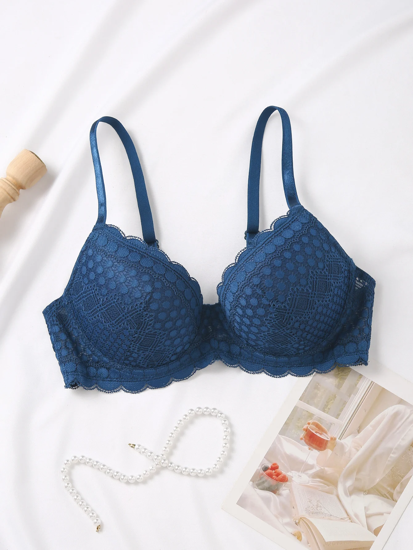 Lace Underwire Push-Up Bra - Comfortable Breathable Lingerie in B C D Cups