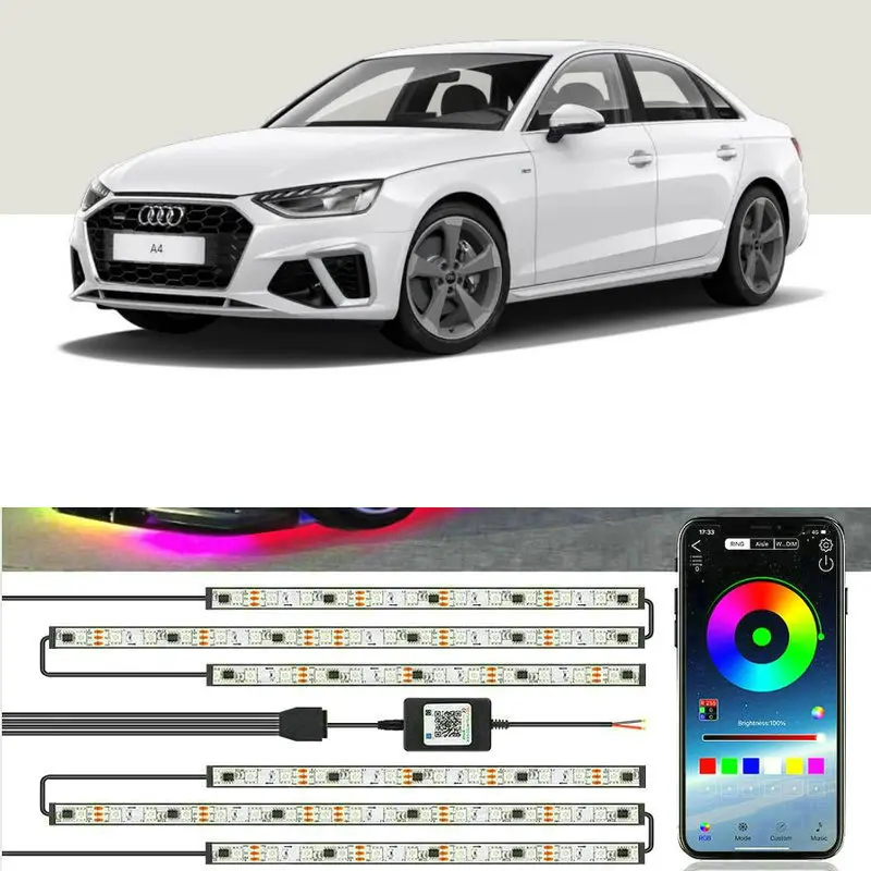 

APP RGB Voice Control Chassis Lights For audi a4 b5 b6 b8 b7 b9 a6 c5 c6 c7 a3 b5 q5 a6 a5 a3 8p a3 8v a7 a3 8l