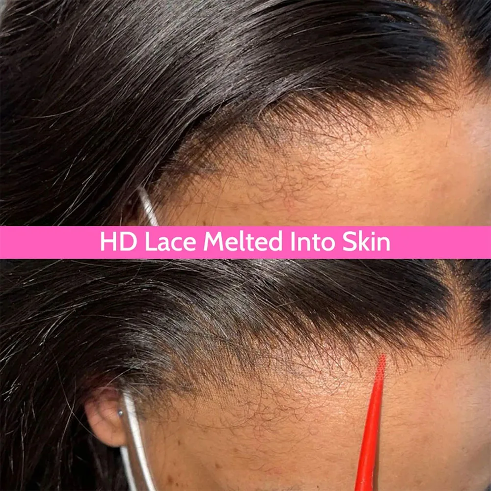 250 Density Glueless Wig Ready To Wear 13X6 Straight Frontal Wig Pre Plucked 5X5 Closure 360 Hd Lace Front Human Hair lace front wig human hair wigs 360 lace wig