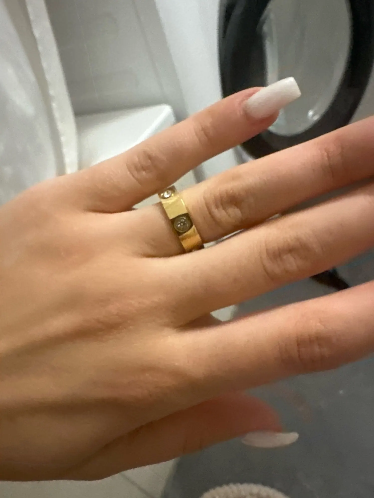 Stainless Steel Rose Gold Color Ring for Women photo review