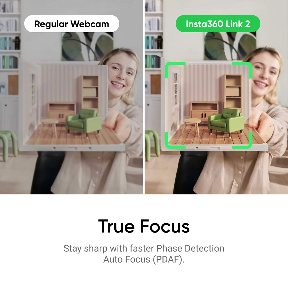 Insta360 Link 2 & 2C-PTZ 4K Webcam for PC/Mac 1/2" Sensor AI Tracking HDR AI Noise-Canceling Mic Gesture Control PC Webcam PC Web Camera Computer Camera