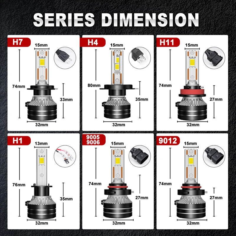 LED Car Headlights K5C H7 LED Canbus Car Headlights H1 H3 H4 H11 H8 H9 9005 9006 9007 HB3 HB4 9012 HIR2 H27 880 881 H13 Fog Light 6000K 8000K 12V led car lights,led lights,led bulbs,led headlights
