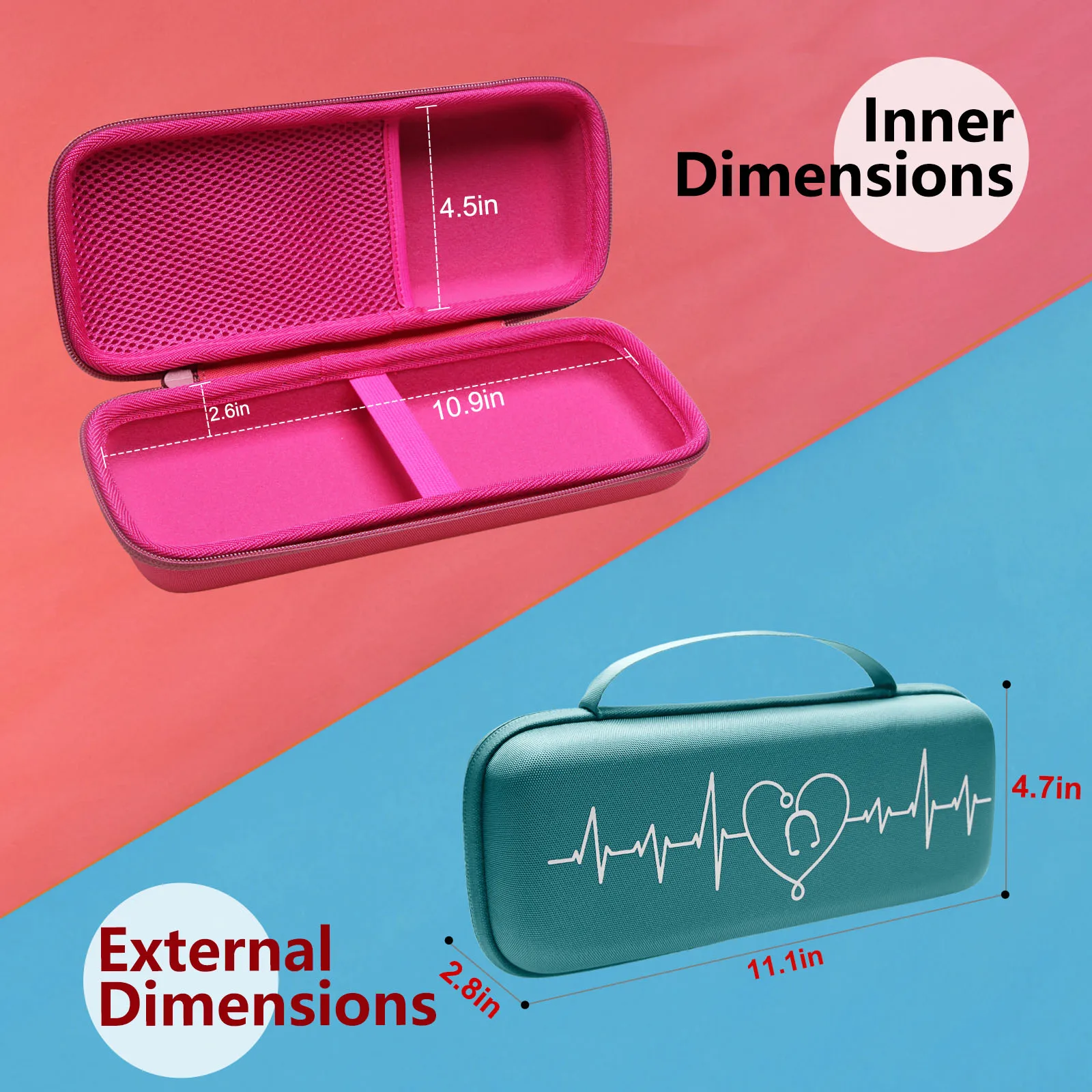 LTGEM EVA Hard Case for 3M Littmann Classic IV,III,II Monitoring Stethoscope 5803(case only!) 6