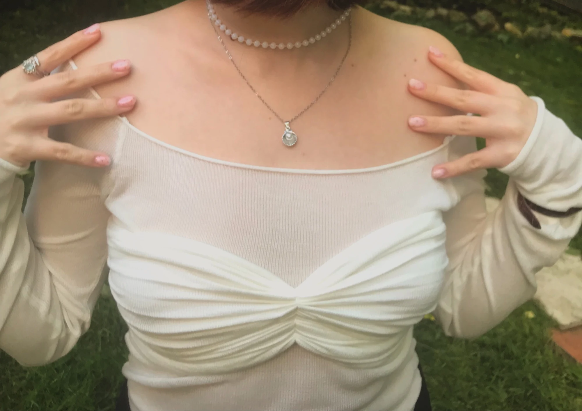 Pearl Necklace, Bracelet and Earrings 4-Piece Jewelry Set