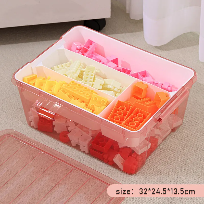 Building Blocks Classified Storage Box For Lego Toy Organizer With Lid  Stackable Portable Kids Toys Puzzle Storage Organizer - Storage Boxes &  Bins - AliExpress