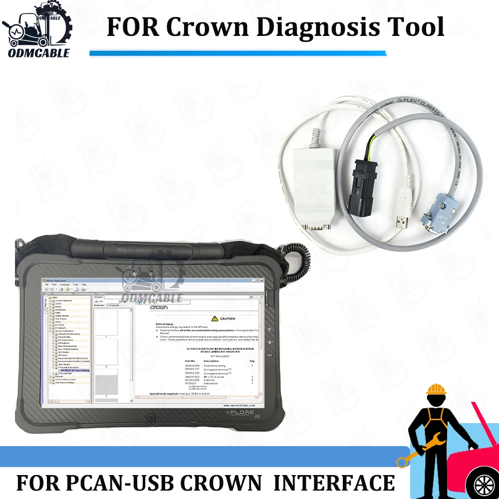 

CarScan FOR CROWN RCAN -USB CAN INTERFACE CROWN FORKLIFT DIAGNOSTIC TOOL WITH NEW SOFTWARE WITH XPLORE TABLET