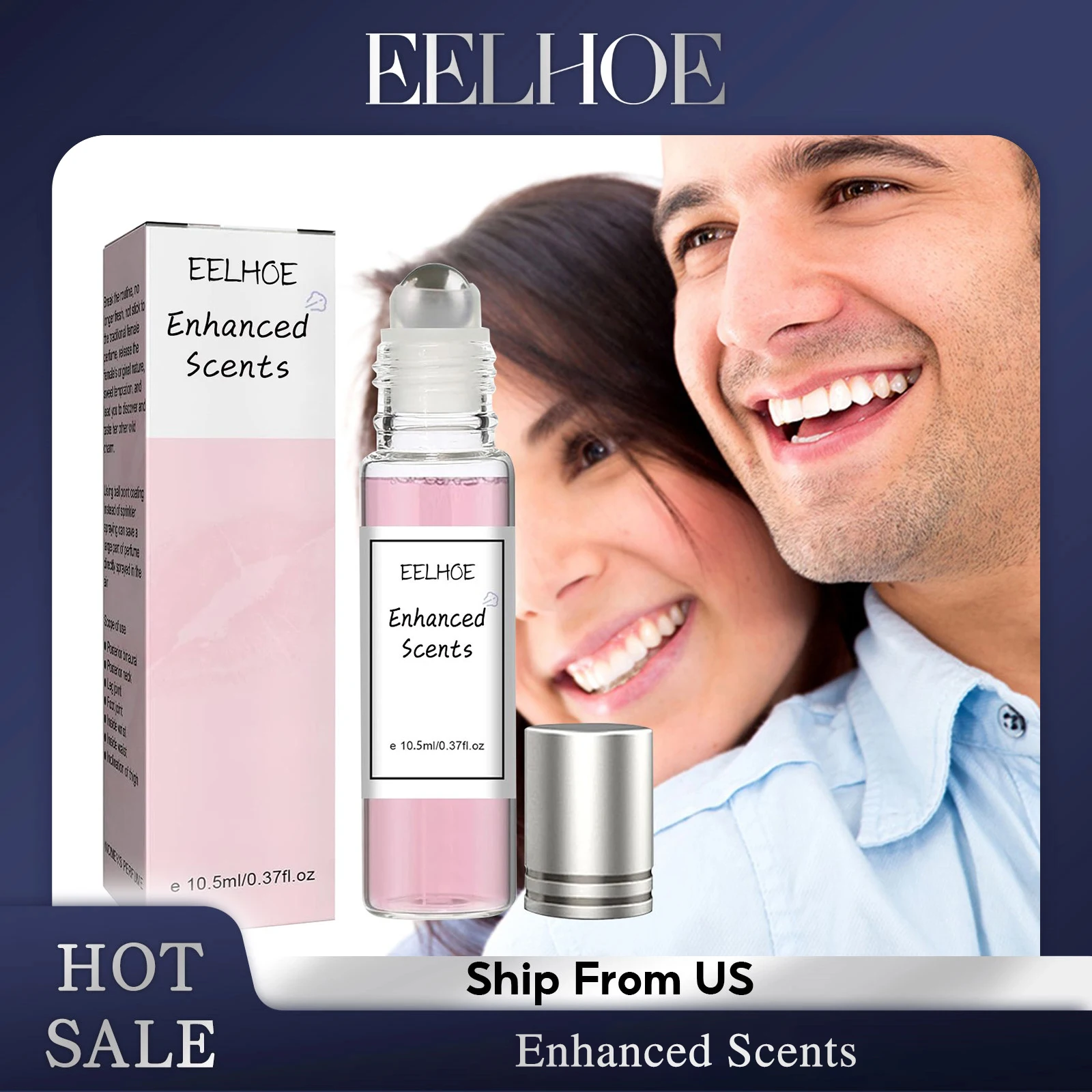 EELHOE Natural Fragrance Lasting Roll-on Deodorant Enhanced Scents Fresh Enhanced Scents Perfume Portable Travel Perfume Roller