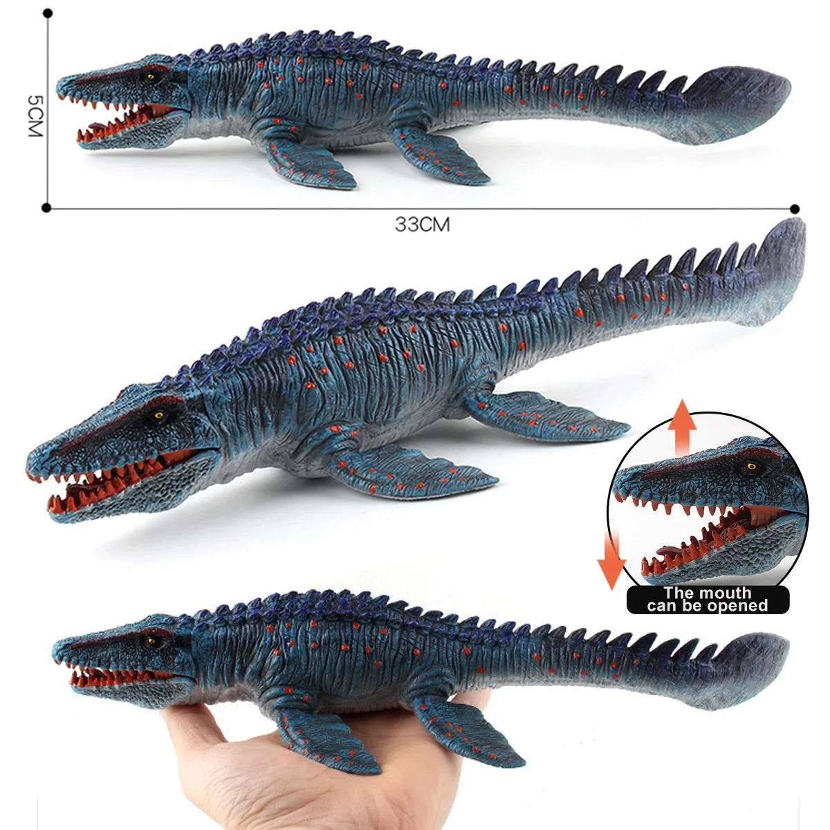 Dinosauri Giurassici World Mosasaur Ankylosaurus Animali Action Figures T-Rex Therizinosaurus Pvc Giocattoli Di Alta Qualità Per Regalo Per Bambini
