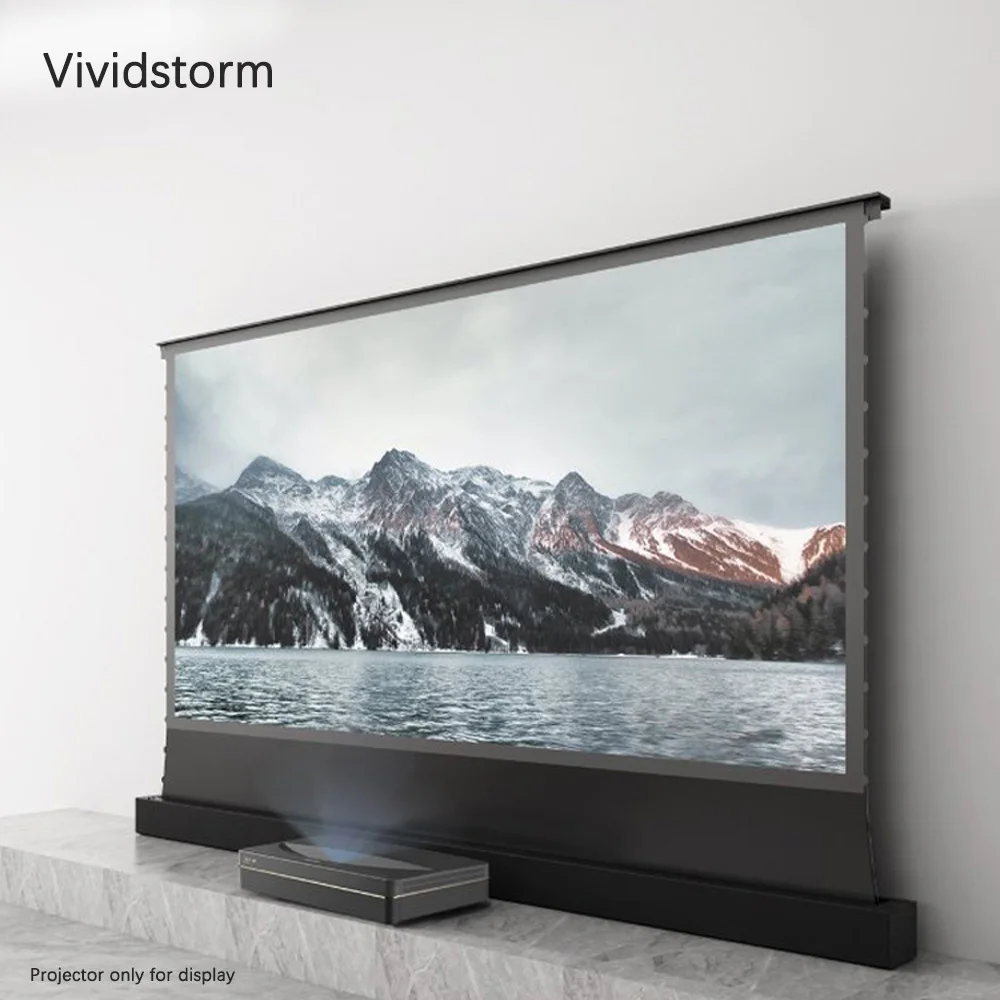  VIVIDSTORM - Pantalla de proyector enrollable, S PRO de 92  pulgadas, compatible con ALR UST Motor Tension Pop-up Proyector Pantalla  16: 9 Sistema de cine en casa compatible con proyector de