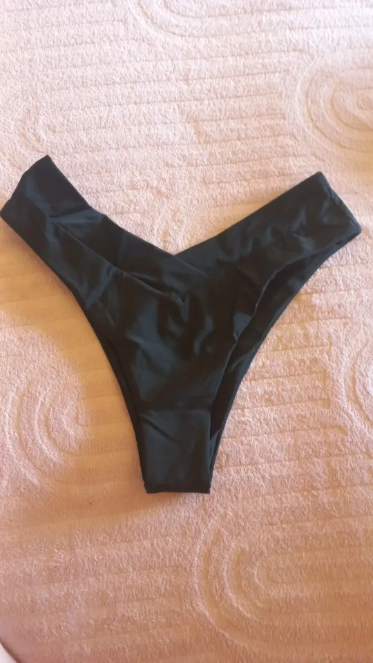 Women High Waisted Brazilian Bikini Set Sexy V Cheeky Swimwear Summer Beach Bathing Suit Black Thong Bottom Sexy Female Swimming photo review