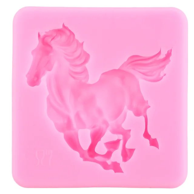 Ló Szilikon Penész Fej Fondant Penészek Torta Díszítő Szerszámok Cupcake Topper Polimer Agyag Cukorkaperdő Csokoládé - Image 3