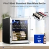 Yeego 12 Bottle Wine Refrigerator - Freestanding Mini Cooler with UV-Resistant Glass and Temperature Control for Home Storage 4