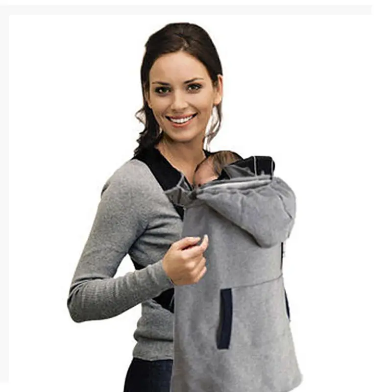 Windproof Hooded Baby Carrier Cape Cloak Sling Blanket Autumn Winter Daddy Mom Kangaroo Carry Baby Warm Thick