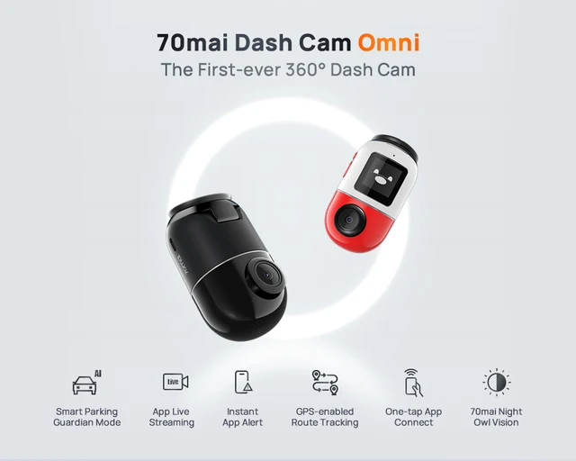 Caméra Voiture,70Mai Omni X200 Dashcam Caméra Embarquée Vue en