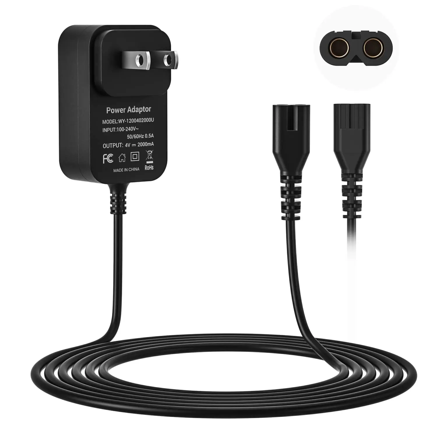 

4V Wahl Clipper Charger for Wahl Shavers 8148/8164/8591/8504 Compatible with Wahl 1919 Hair Clipper Wahl 5-Star
