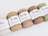 KNOTITUDE 4mm DIY Hand Knitting Recycled Cotton Cord Macrame Rope Crochet Yarn For Crochet & Knitting & Macrame 2