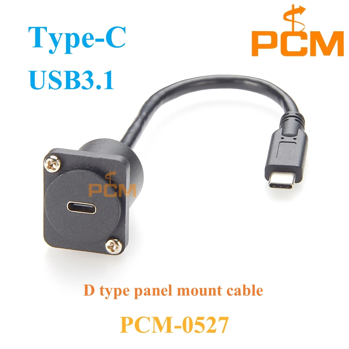 D 하우징 패널 마운트 Type-C 케이블 USB 3.1 Switchcraft EH/NH 시리즈 커넥터와 호환되는 10Gbps 초고속 충전 케이블