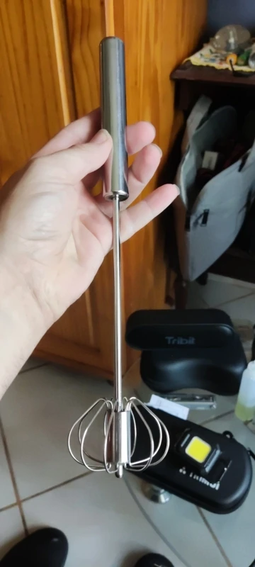 Stainless Steel Rotary Whisk Semi-Automatic Mixer Manual Whisk Household Cream Eggs Baking Gadgets photo review