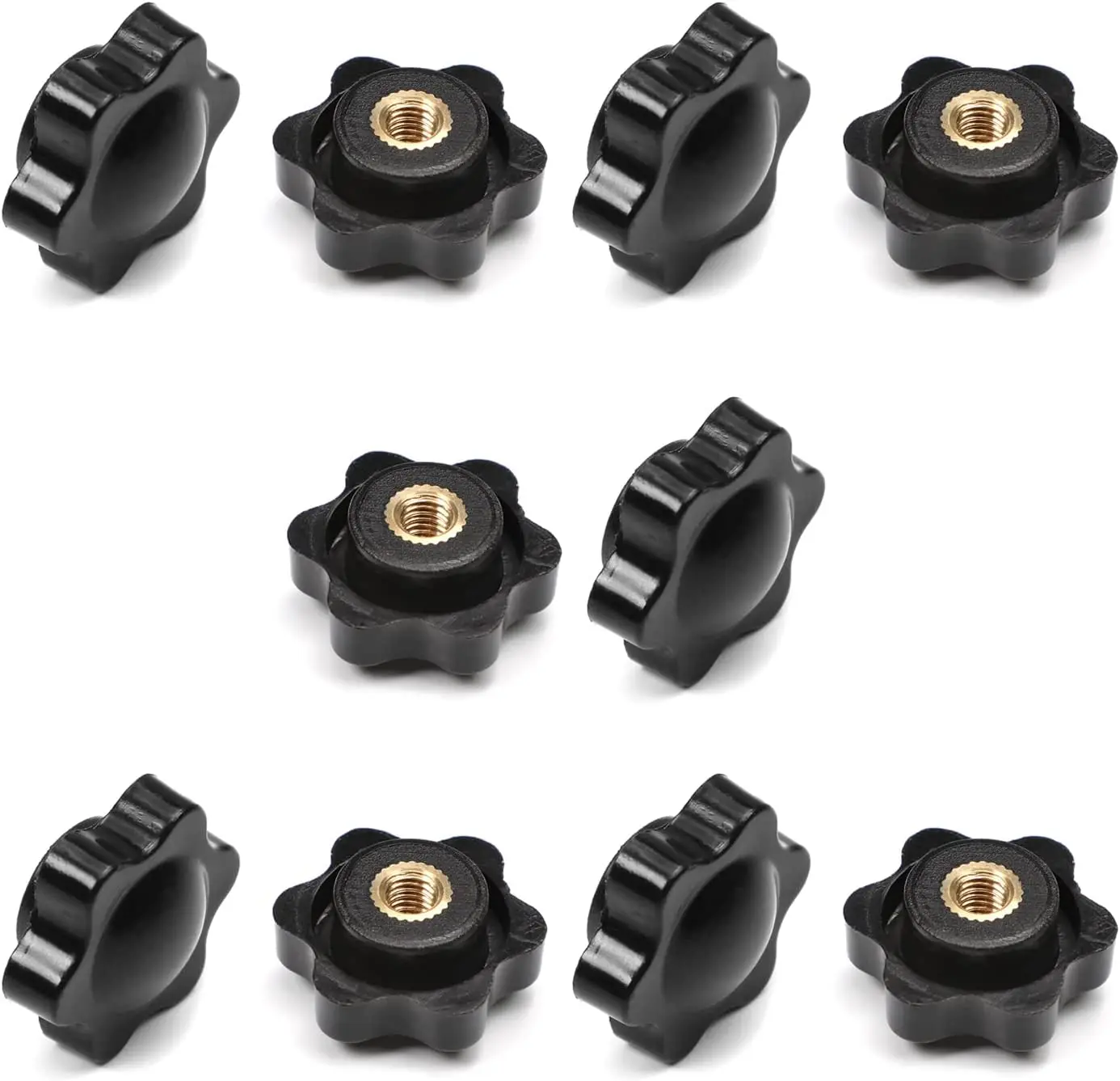 M5 M6 M8 M10 Plum Hand Tighten Nuts Handle Thread Star Mechanical Thumb Nuts Clamping Knob Manual 10/5 PCS thumb nuts