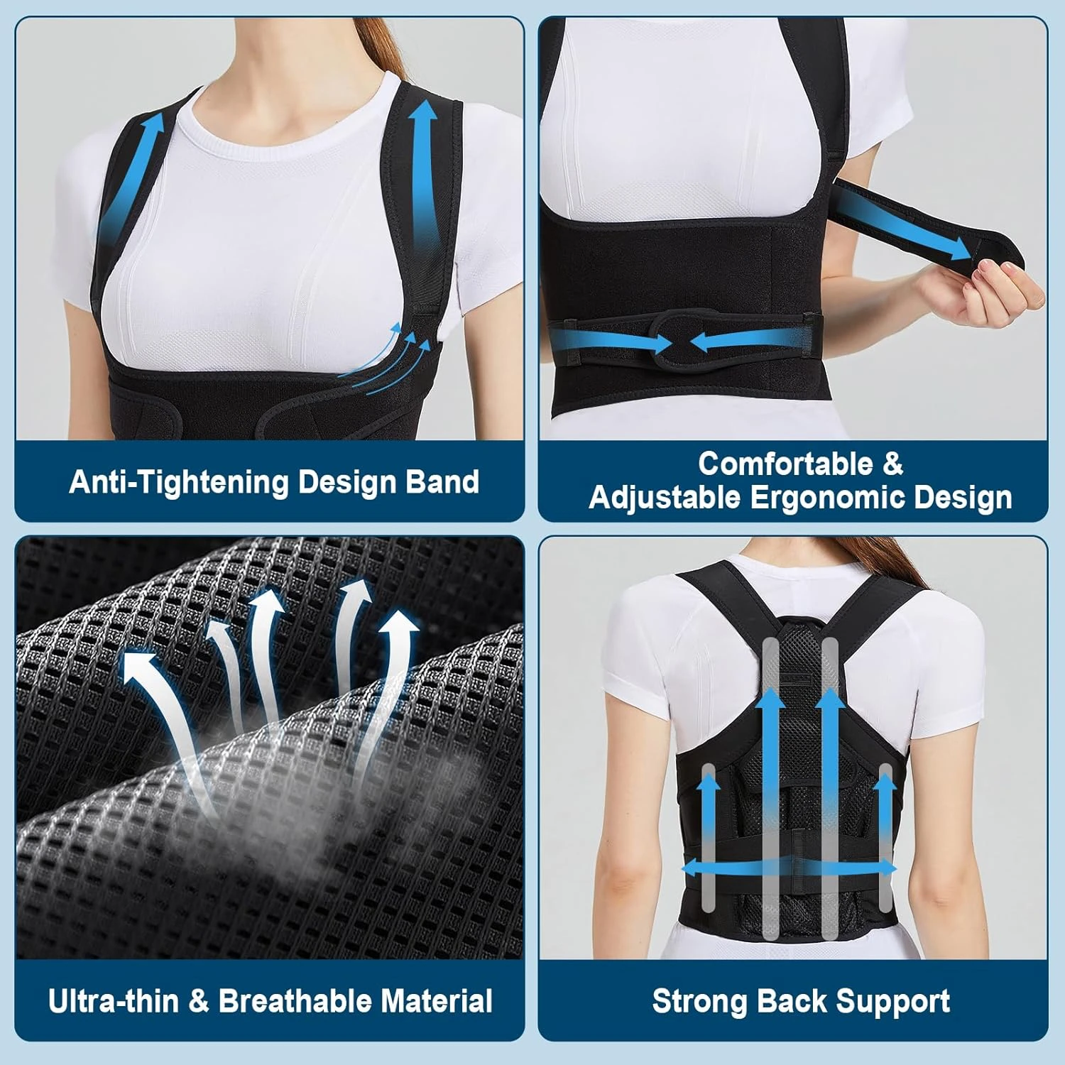 Back Brace Posture Corrector for Women and Men, Shoulder Straightener, Adjustable Full Back Support, Upper and Lower Back  Brace 5