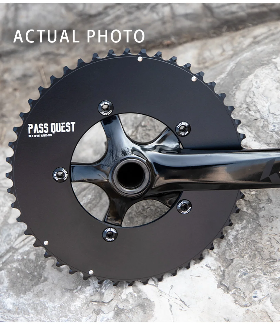 PASS QUEST Foldable Road Bike Chainring 5-Arm 110BCD 2X crankset