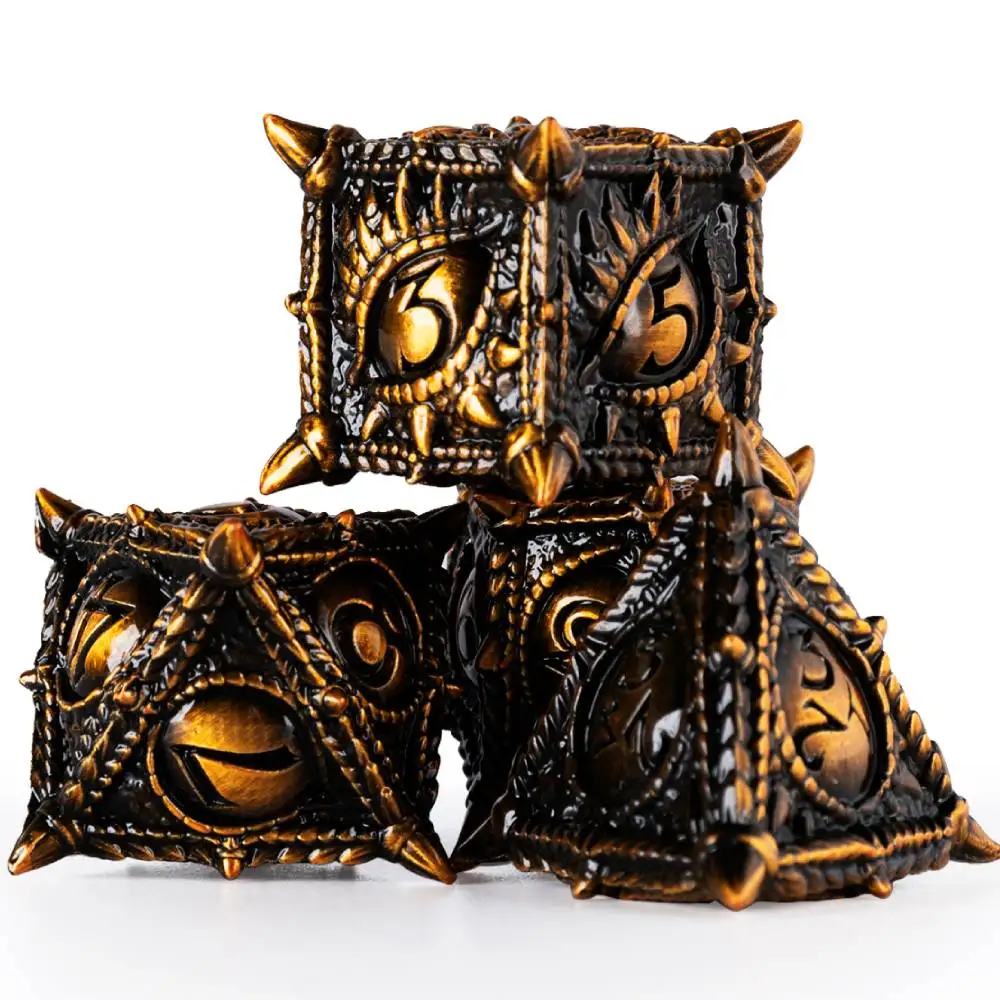 Metal Polyhedral Dnd Dice Set Zinc Alloy with box D20 Game for Dungeons and Dragons