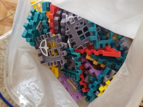 Large scale house building block simulation window design, kindergarten construction, creation photo review