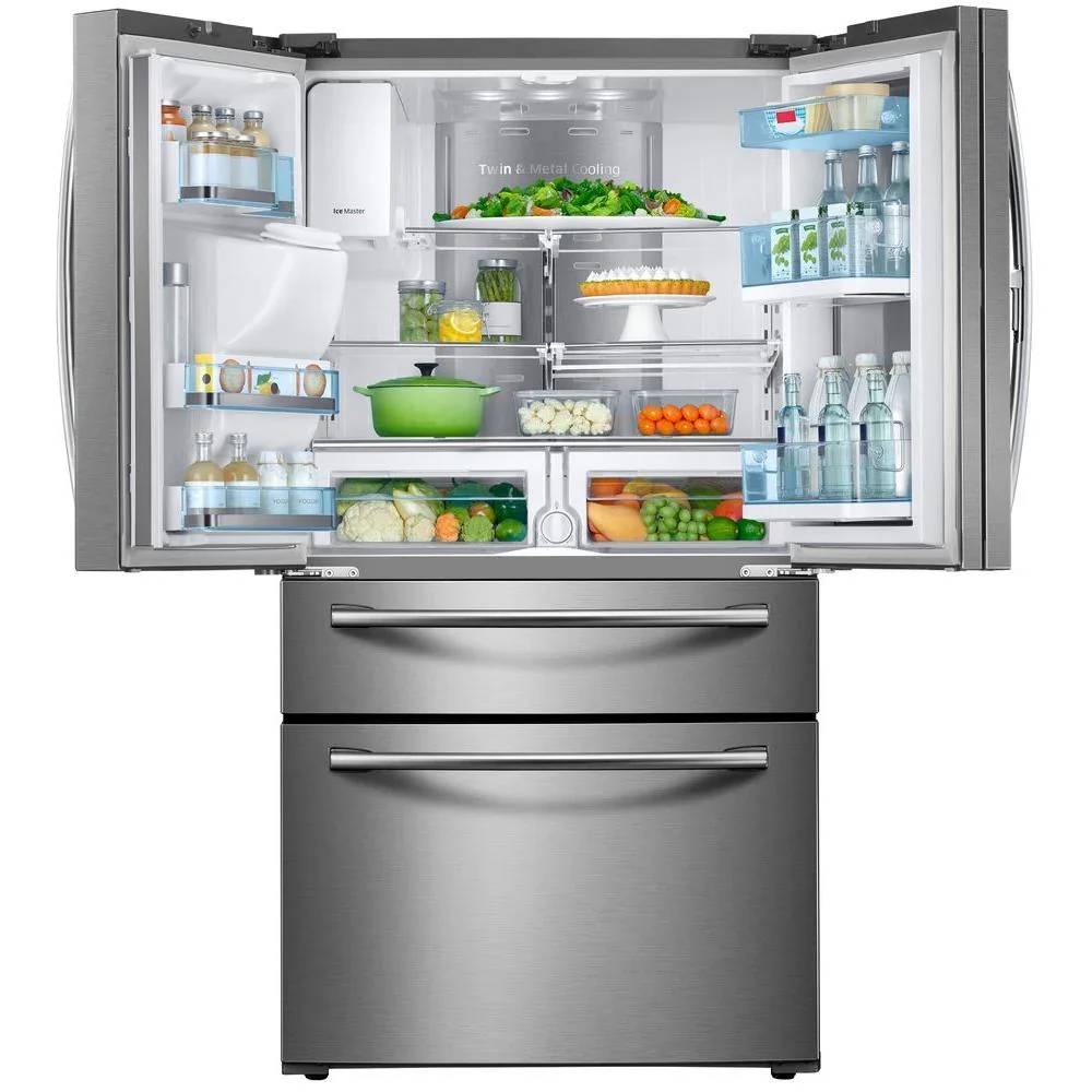 New 28 cu. ft. 4-Door French Door Refrigerator with 21.5 Touch Screen Family in Stainless Steel