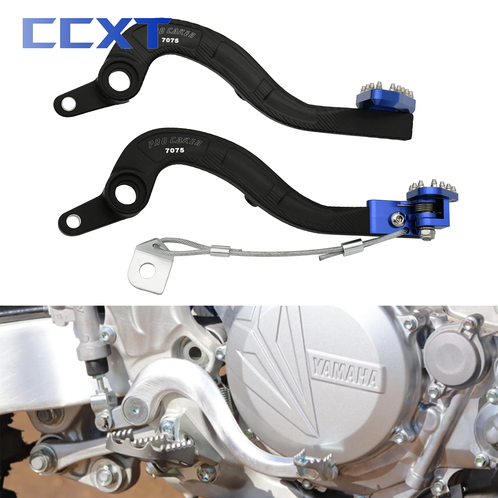 CNC Aluminum Rear Brake Pedal Lever For Yamaha YZ450F YZ450FX WR450F YZ