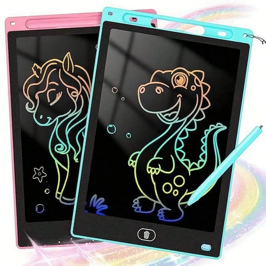 2PCS 6.5 Inch LCD Drawing Tablet for Kids,Erasable Board with Pen, Travel Educational Toy Gift for Boys Girls
