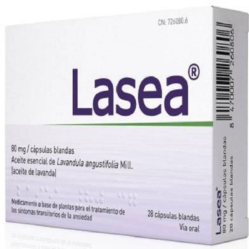 Lasea – huile essentielle de lavande, douce en 28 Capsules de 80 mg,  traitement naturel des symptômes temporaires de l'anxiété - AliExpress
