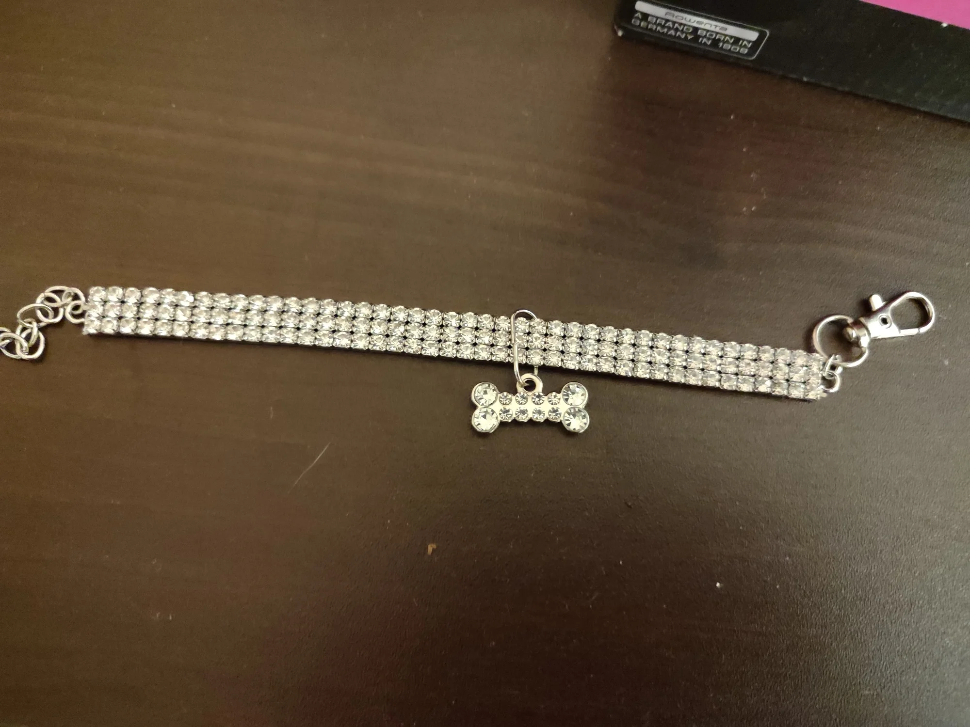 Sparkle Pup, Rhinestone Crystal Dog Collar with Custom Engraving photo review