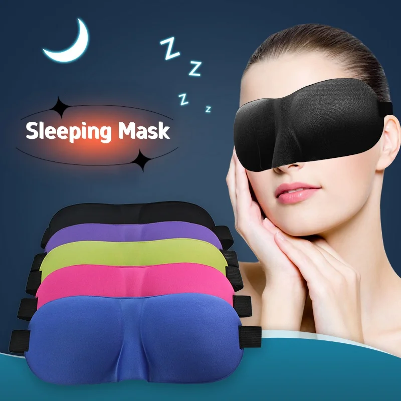 Eye Mask 3D Contoured Cup Blindfold Concave Molded Sleeping Night Block Out Light Women Men
