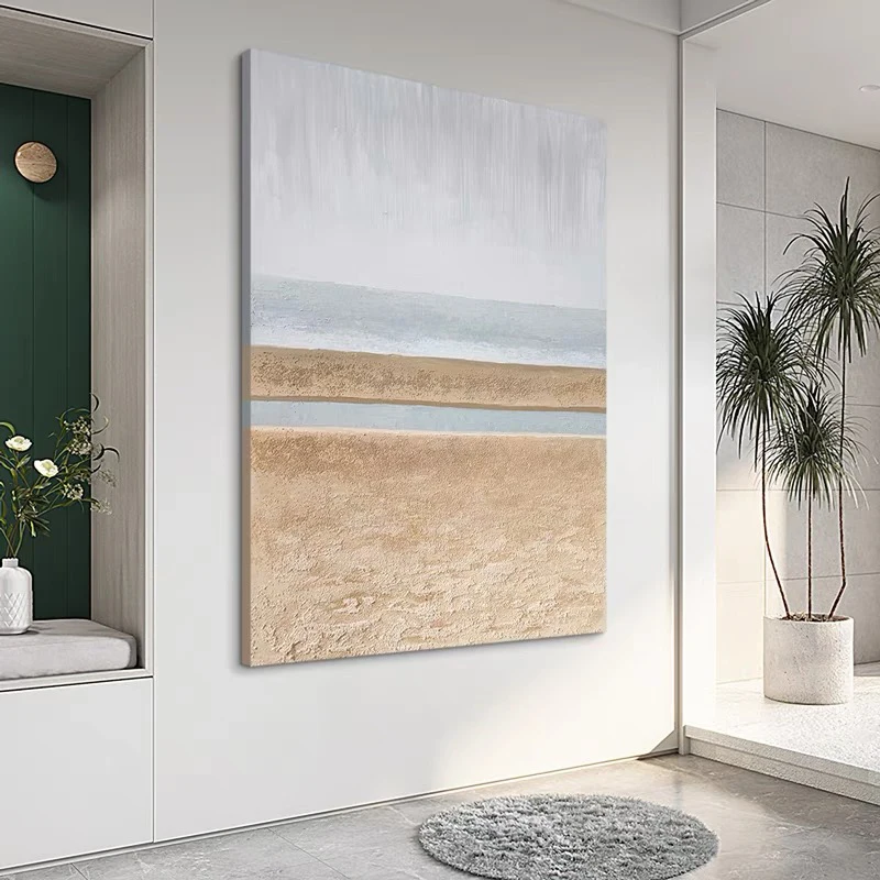 

100% Handmade simple pure nordic picture high quality art nature Oil Painting Porch Aisle For Living Room unframe as a gift
