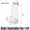 6/12Pcs Clear Acrylic Record Holder, Vinyl Record Shelf Wall Mount, Adhesive Acrylic Record Display Rack,  For Daily Displaying 4