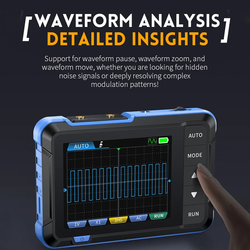 FNIRSI DSO153 Handheld Digital Oscilloscope Signal Generator 2in1 5MSa/s 1MHz Analog Bandwidth 800 VPP With PMW Electronic Tools