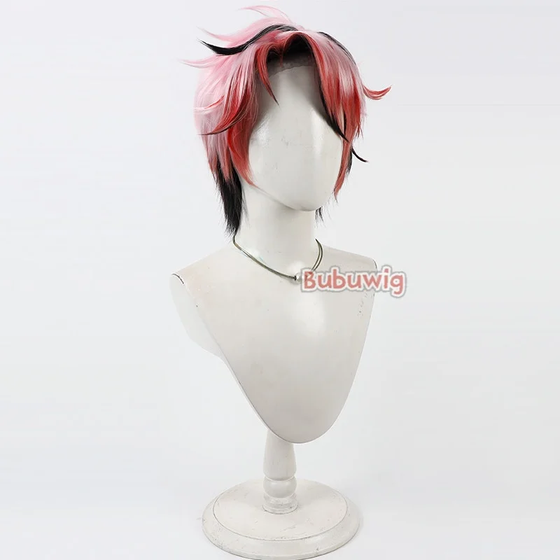 Bubuwig 합성 헤어 세라프 Dazzlegarden 코스프레 가발 가상 YouTuber Seraph Dazzlegarden 30cm 핑크 혼합 가발 내열성