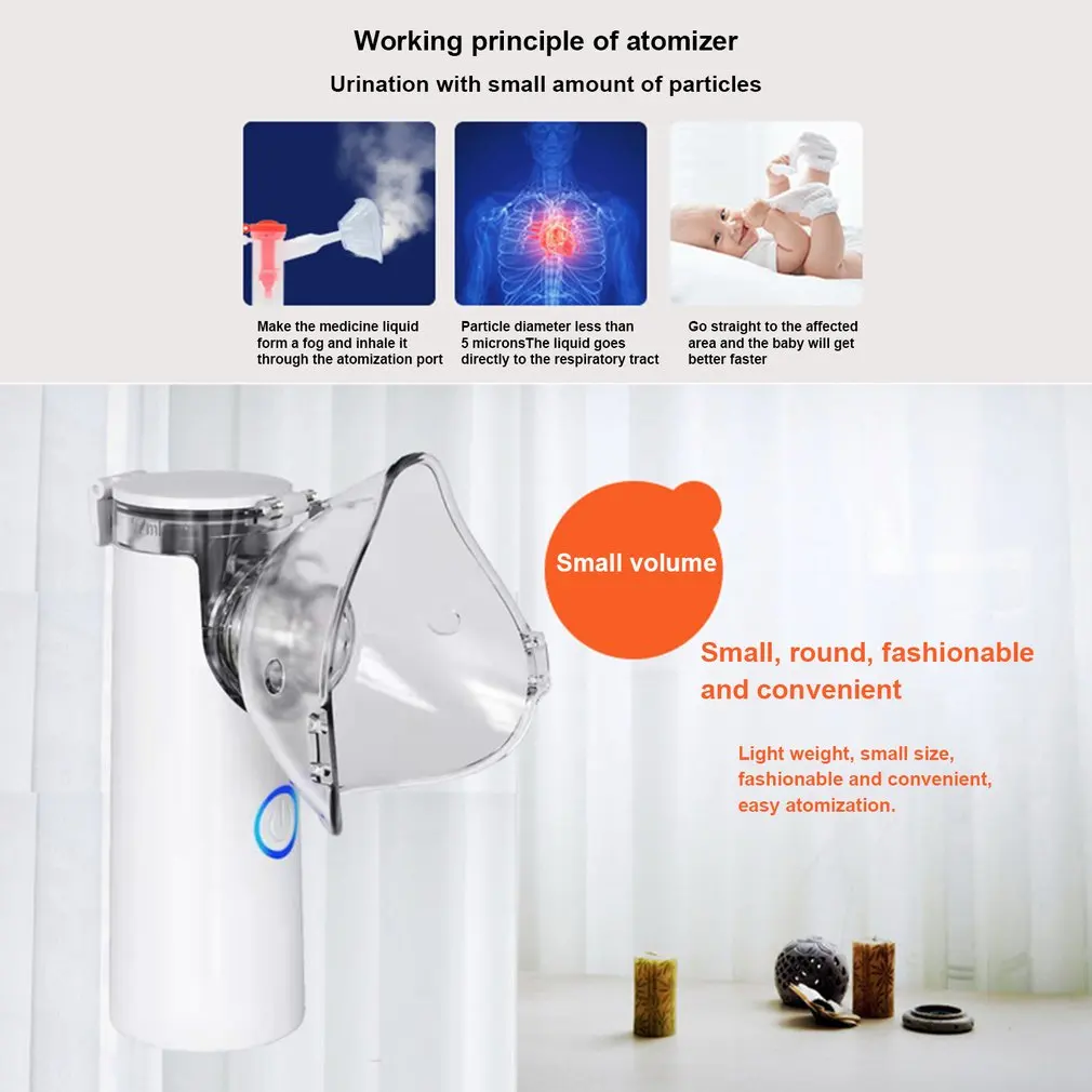 Mini nébuliseur médical aste de type C pour la santé, atomiseur portable,  inhalateur muet pour l'asthme, déterminer l'atomiseur à ultrasons -  AliExpress