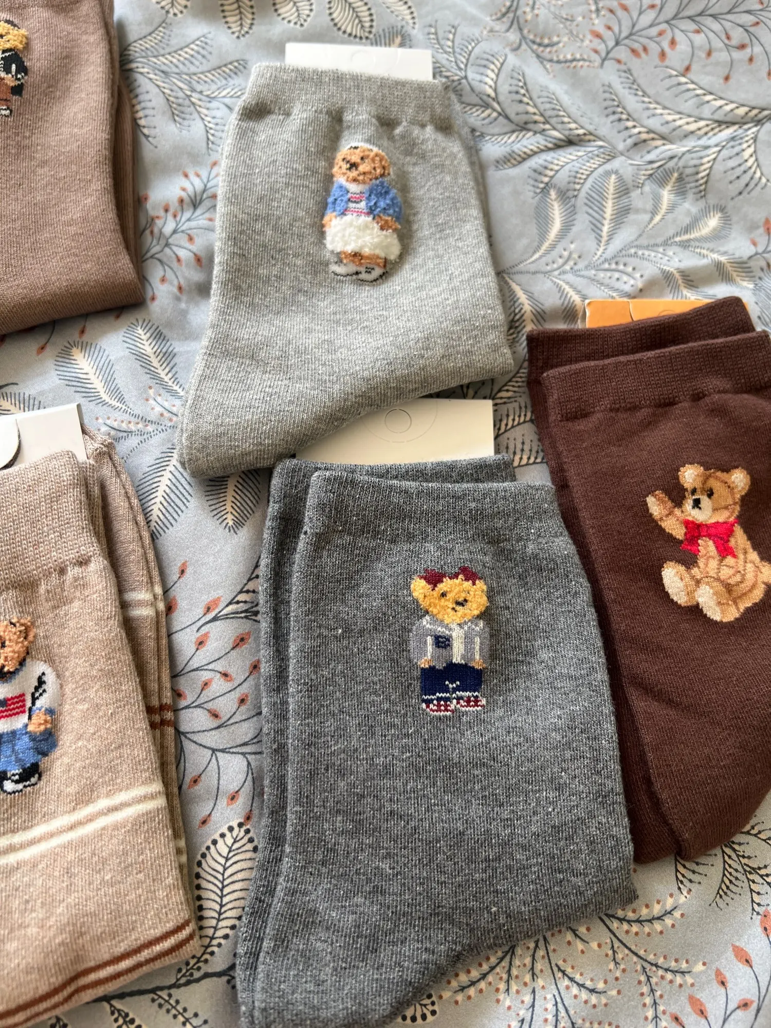 Cute Cartoon Teddy Bear Socks for Women photo review
