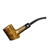 MUXIANG Handmade Briar Pipe Hammer Desktop Tobacco Pipe Wooden Straight Stem Pipe Real Briar Pipes flat-bottomed hammer pipe 1