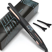 Mini Hair Straightener Curler Titanium Thin Plate Pencil Flat Iron For Short Hair Beard Pixie Cut Salon Styling Tool 100-240V 1