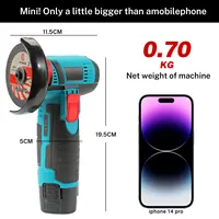 19500 tr/min 12V Mini meuleuse d'angle meulage sans fil Machine à main batterie au Lithium Rechargeable meuleuse d'amortissement outils électriques 5