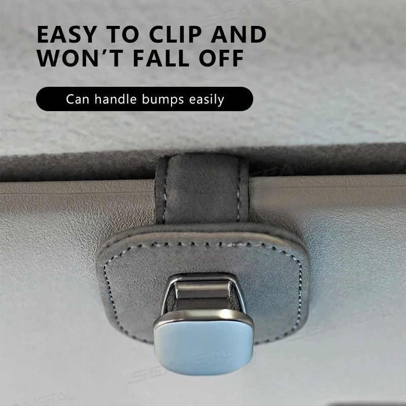 Suede Metal Car Glasses Holder Clip for Sunglasses