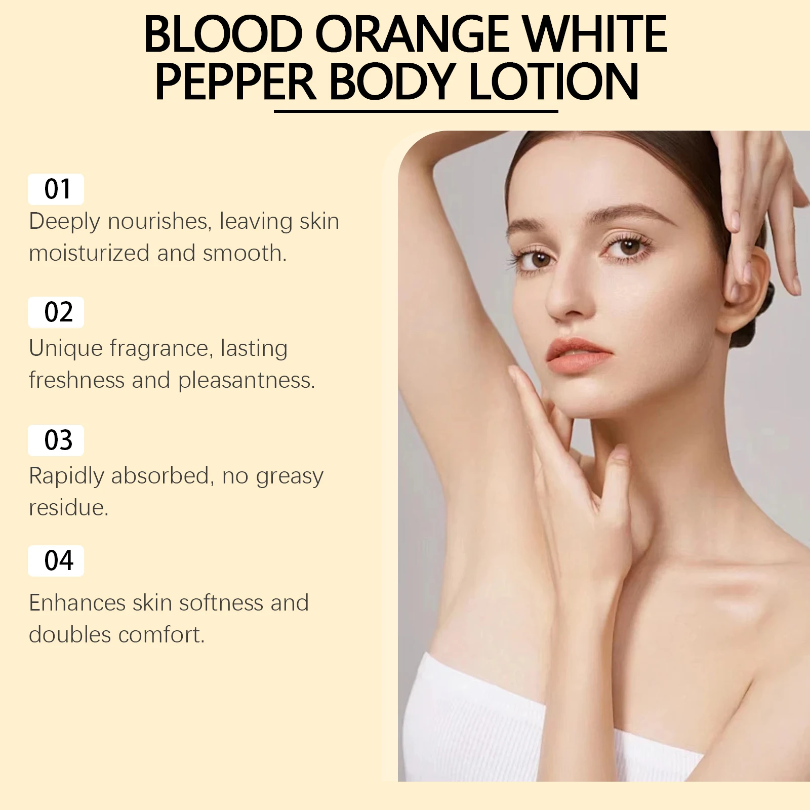 Viareline Body Lotion with Blood Orange & White Pepper: Light and Moisturizing