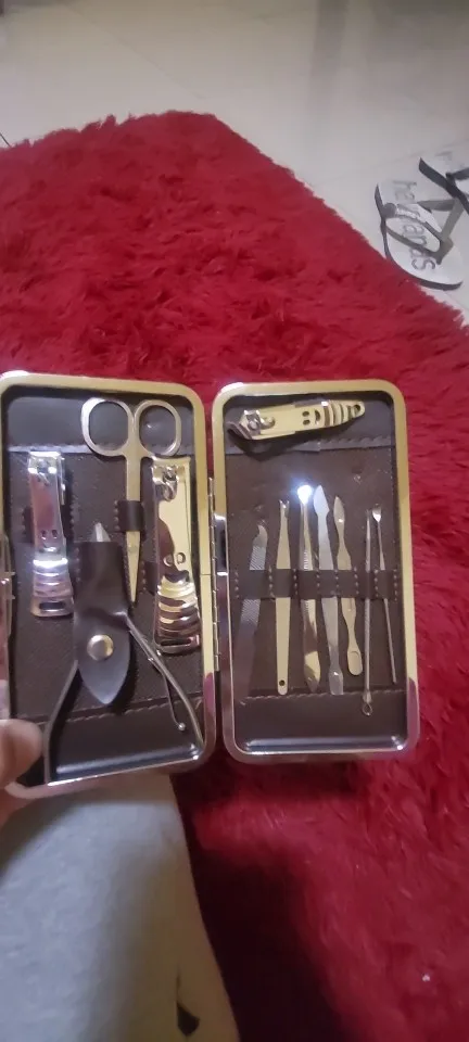 Kit Cortador De Unha Manicure Portatil Estojo Pinca Tesoura photo review