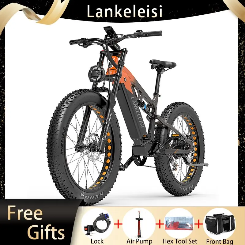 Lankeleisi Rv800Plus Eu Uk Stock 26 Pollici Fat Tire Mountain Bike Elettrica 48V 20Ah 750W Per Bicicletta Elettrica Motore Bafang