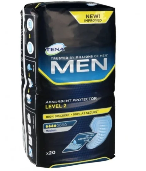 Взрослый-подгузник-tena-level-2-для-мужчин-покончает-с-беспокойством-о-простате-и-послеоперационной-мочевой-недержании-1-упаковка-из-20