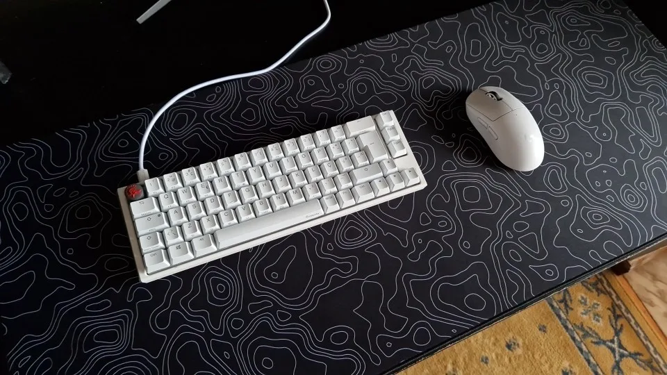 White Desk Mat 300X800X2MM Art Mousepad photo review