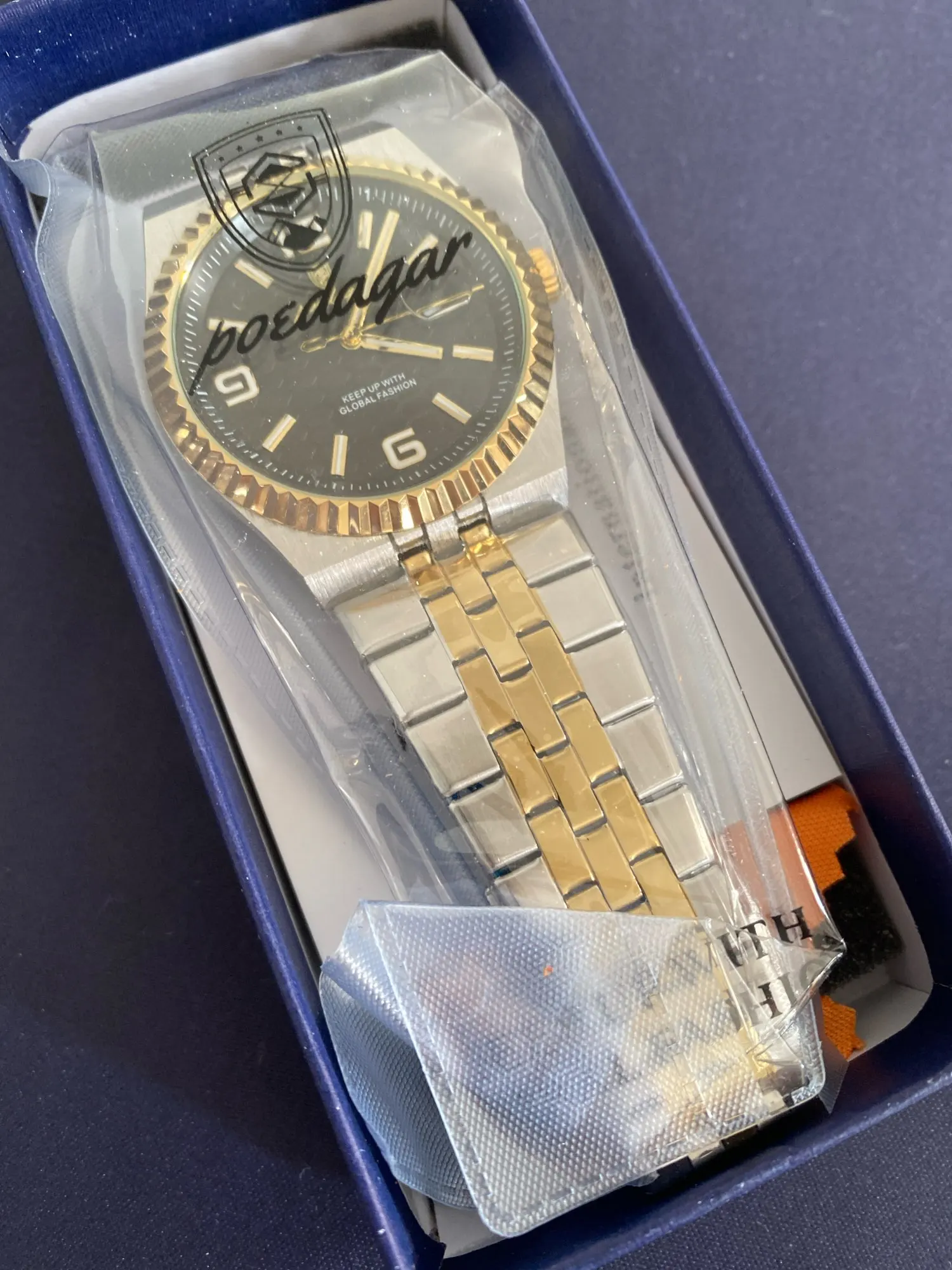 POEDAGAR High Quality Original Men Clock Waterproof Luminous Date Luxury Man Watch Stainless Steel Quartz Men's Watches Male+Box