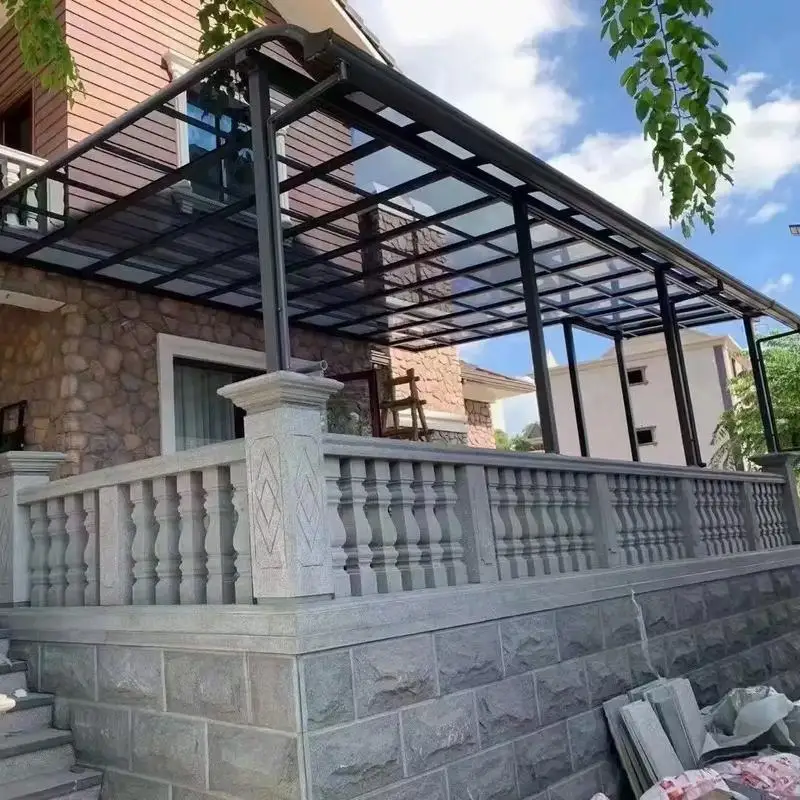 Luxury Aluminum Alloy Awnings Waterproof Polycarbonate Roof Canopy for Outdoor Garden Villa Sunshade Pergola Balcony Protection photo review